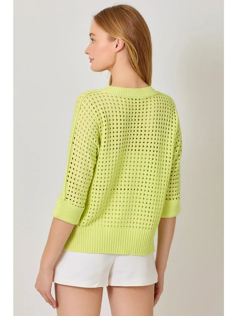 Open Stitch High Low Sweater