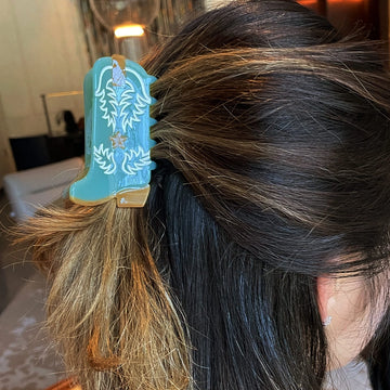 Eco Cowboy Boots Hair Claw Clip