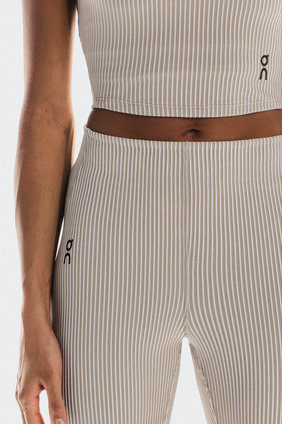 ON All-Day Ribbed Pants: Desert / White