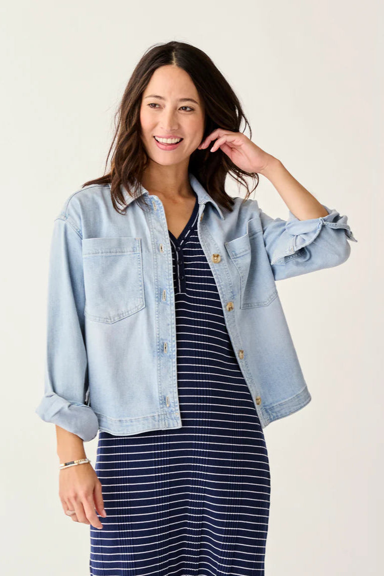 Flora Denim Shacket