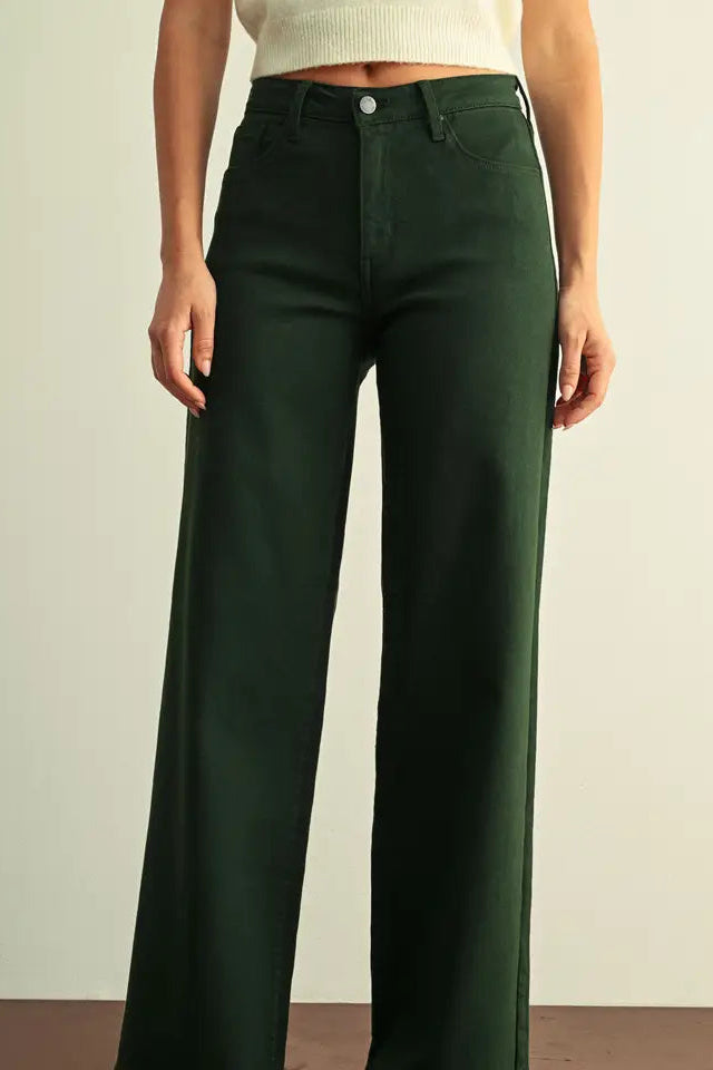 In the Forest High Rise Stretchy Wide Leg Jean