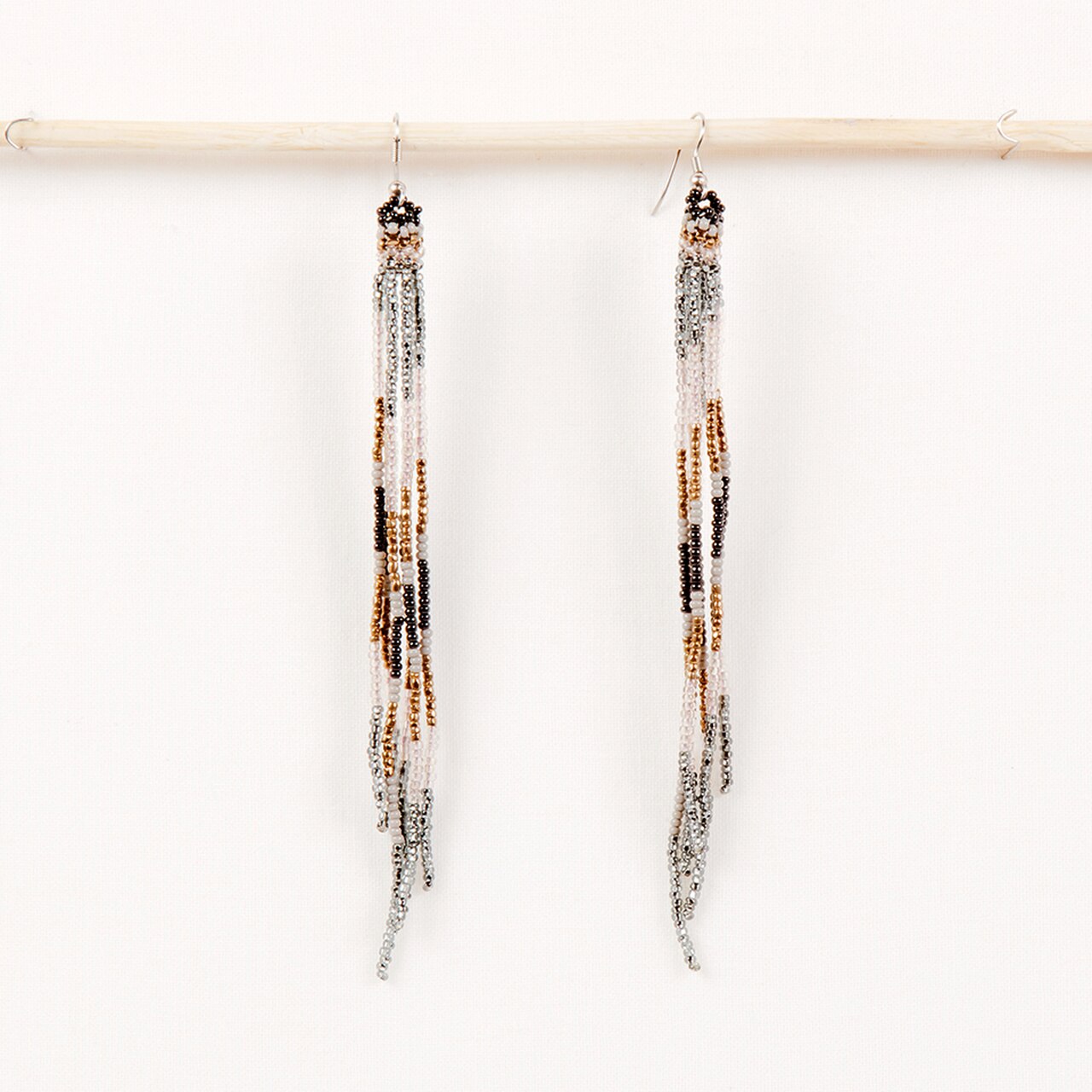 Beaded Fringe Duster Earrings