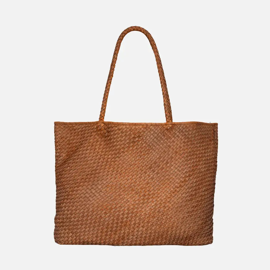Taylor Woven Leather Tote Bag