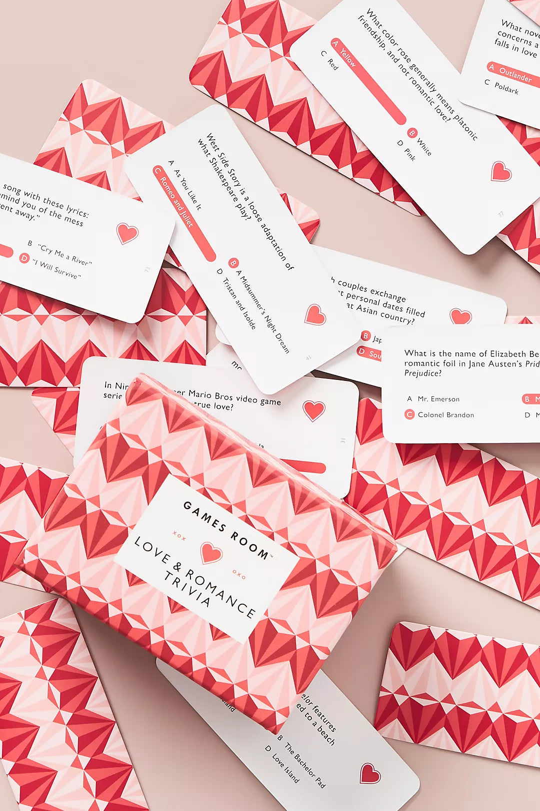 Love & Romance Trivia Game Room Trivia Card Game Set