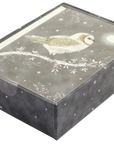 Starry Night Owl Small Boxed Holiday Cards