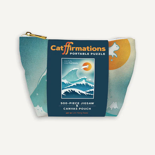 Portable Puzzle in a Canvas Pouch