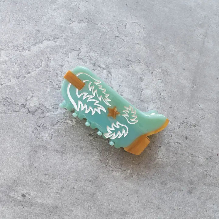 Eco Cowboy Boots Hair Claw Clip