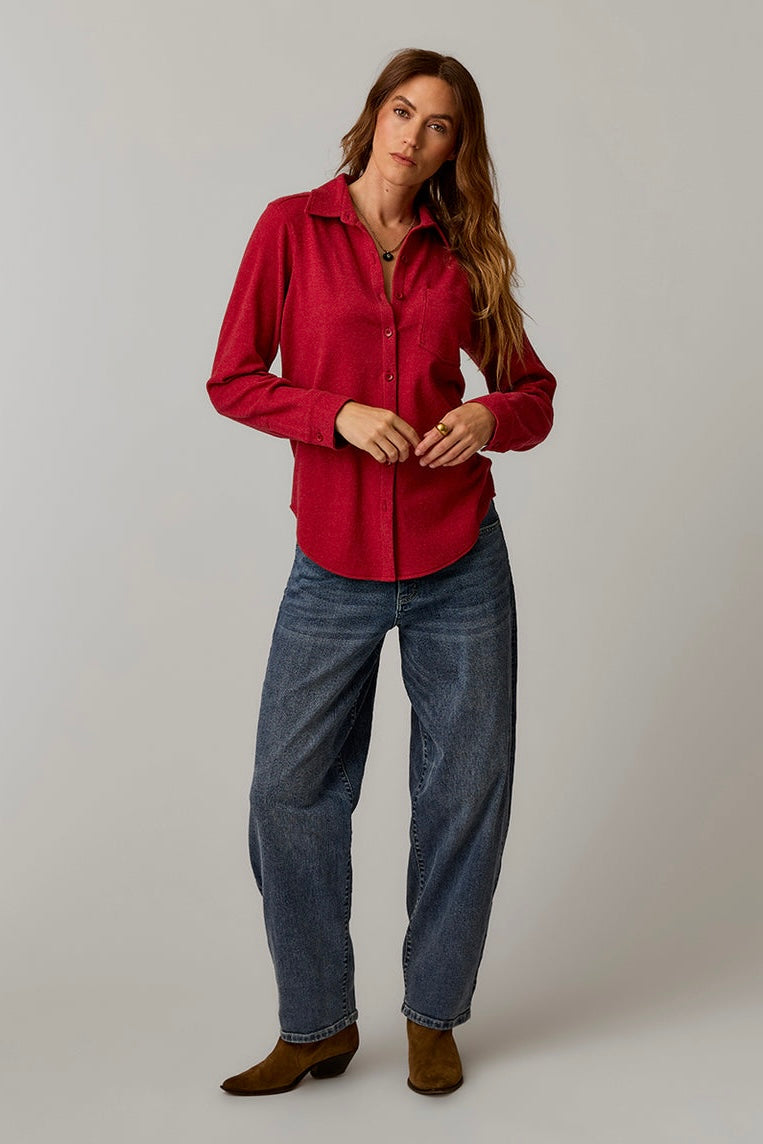 Carve Fairbanks Supersoft Shirt: Deep Rouge Heather