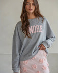 AMORE French Terry Pullover Sweatshirt