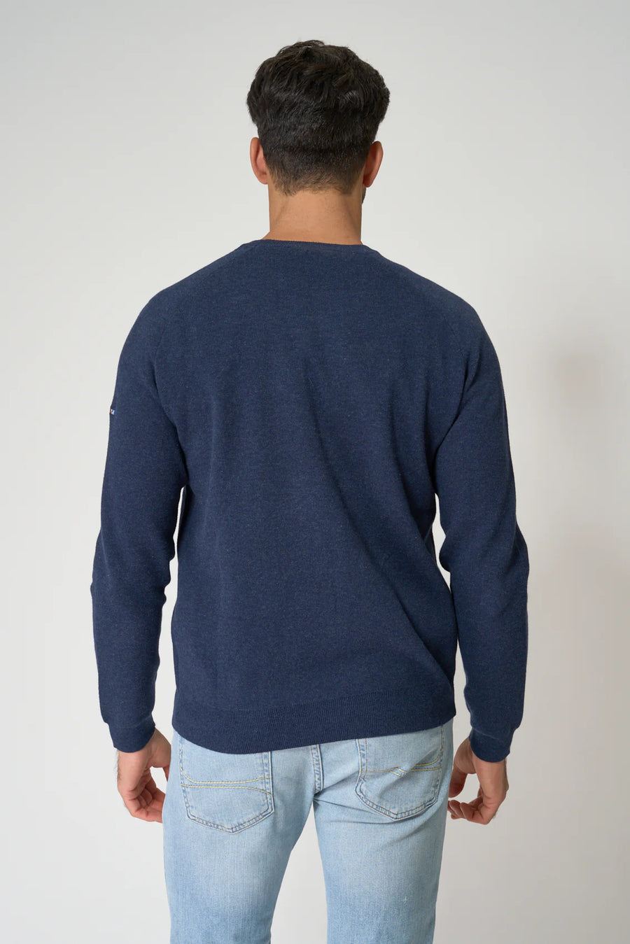 Navy Men's Cotton Crew Neck Sweater