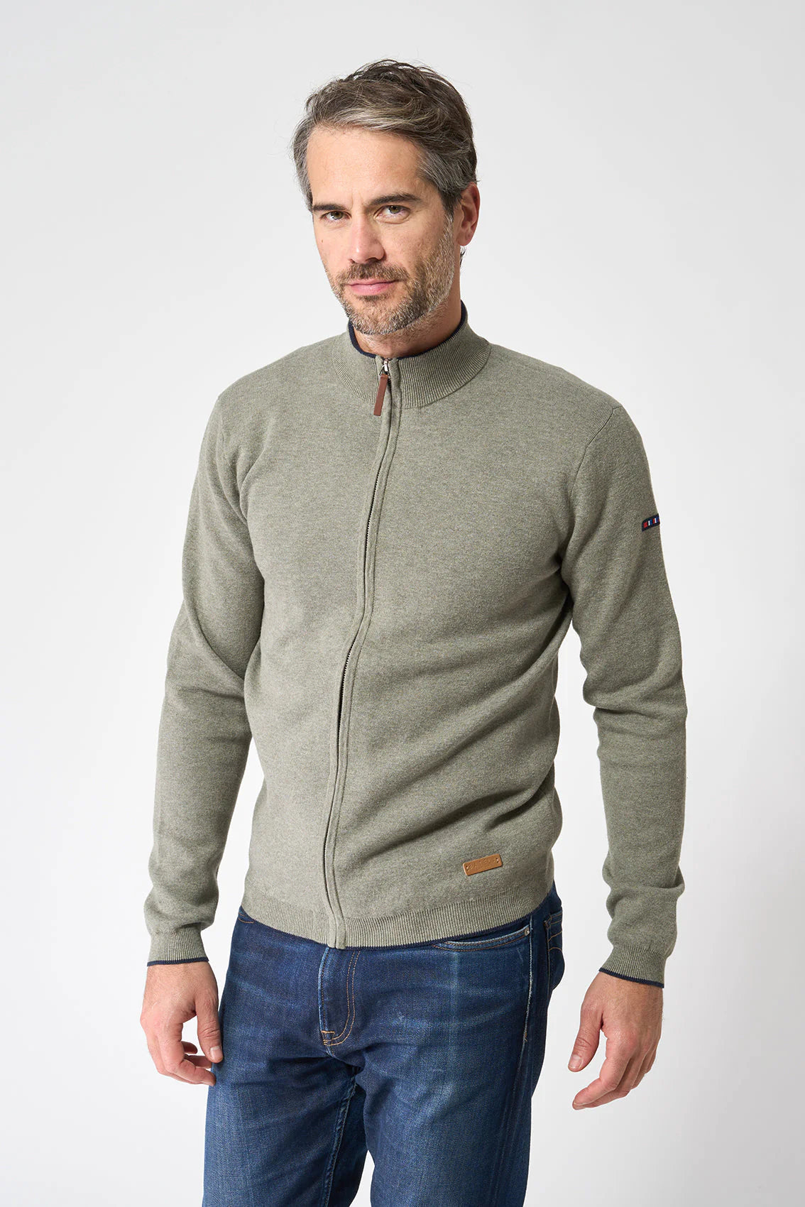 Batela Men's Cotton Full Zip Cardigan Sweater