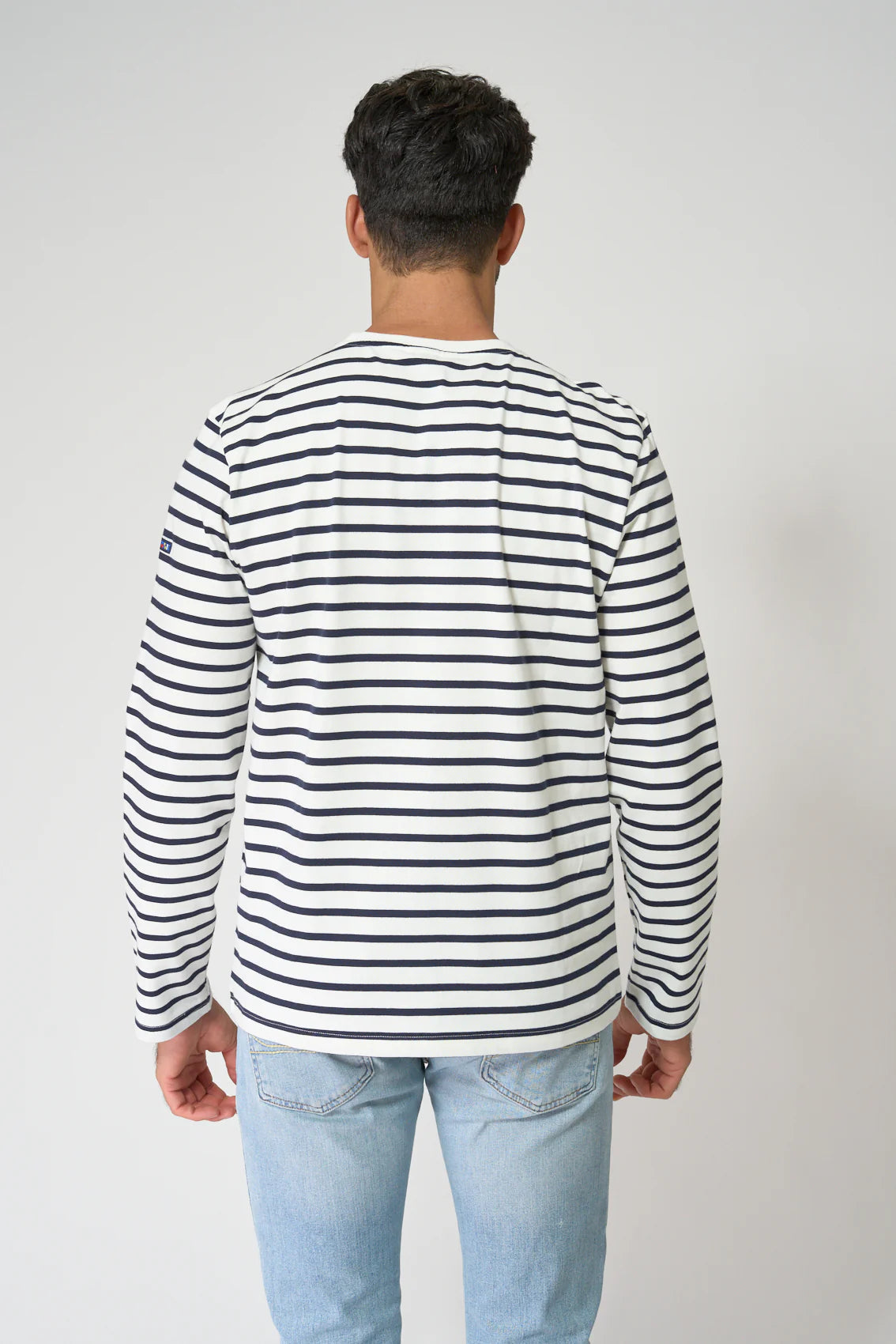 Breton M's Long Sleeve Striped Crew Neck T-Shirt