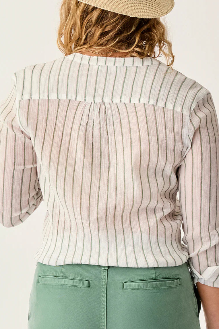Dylan Gauze Tunic : Haze Stripe