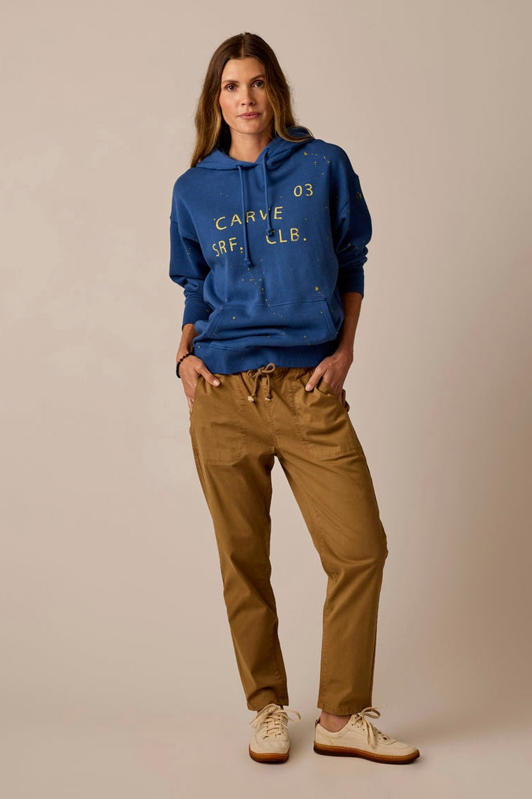 Zoe Twill Pant: Walnut