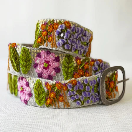 Jenny Krauss Freshwater Floral Embroidered Belt