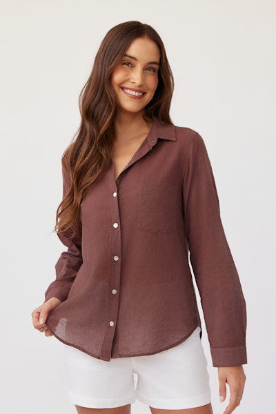 Bella Dahl Pocket Button Down Shirt