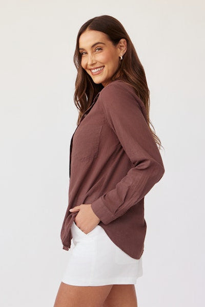 Bella Dahl Pocket Button Down Shirt