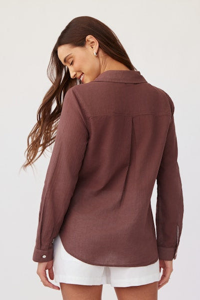 Bella Dahl Pocket Button Down Shirt