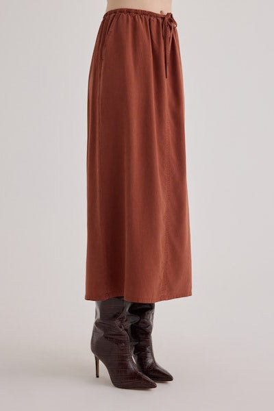 Bella Dahl Back Slit Skirt - Autumn Amber