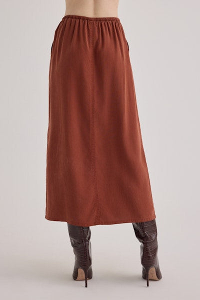Bella Dahl Back Slit Skirt - Autumn Amber