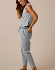 Zoe Lightweight Denim Pant-Savannah