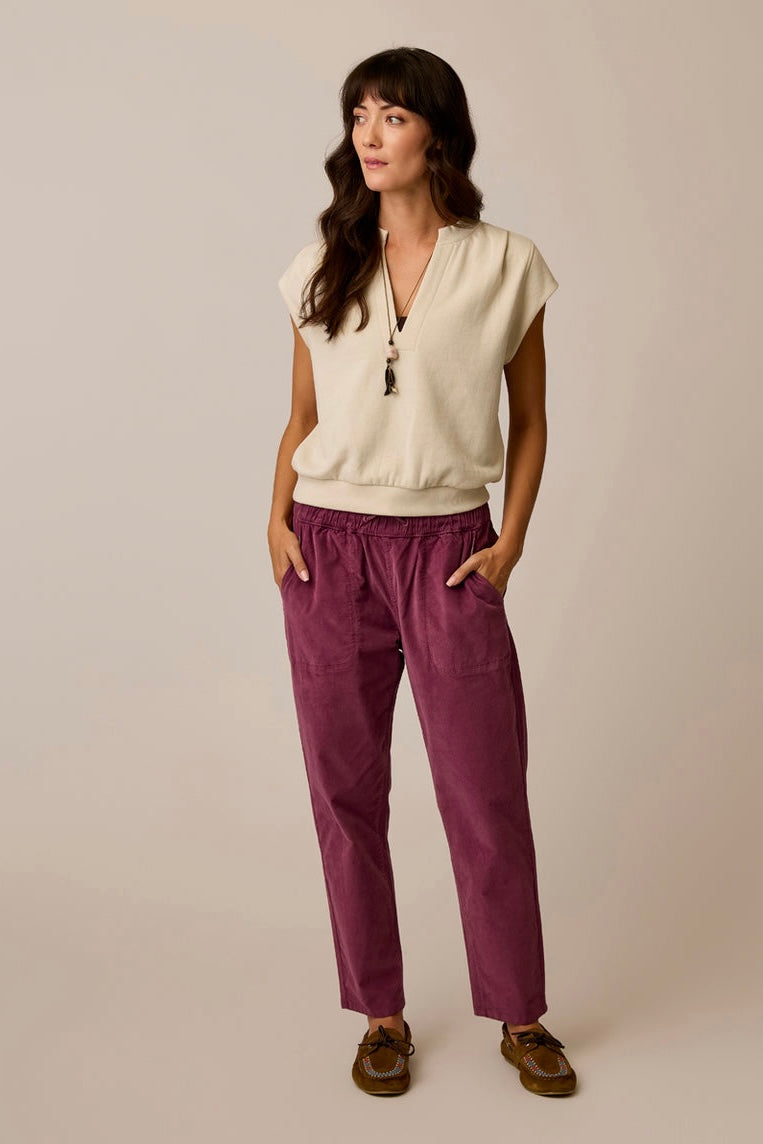 Zoe Buttercord Pant: Bramble