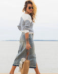 Rue Sweater- Vintage Blue Stripe
