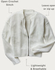Presley Mesh Bomber Sweater