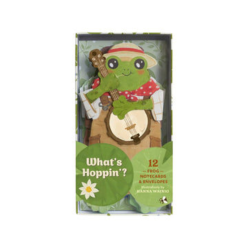 What's Hoppin'? 12 Frog Notecards & Envelopes
