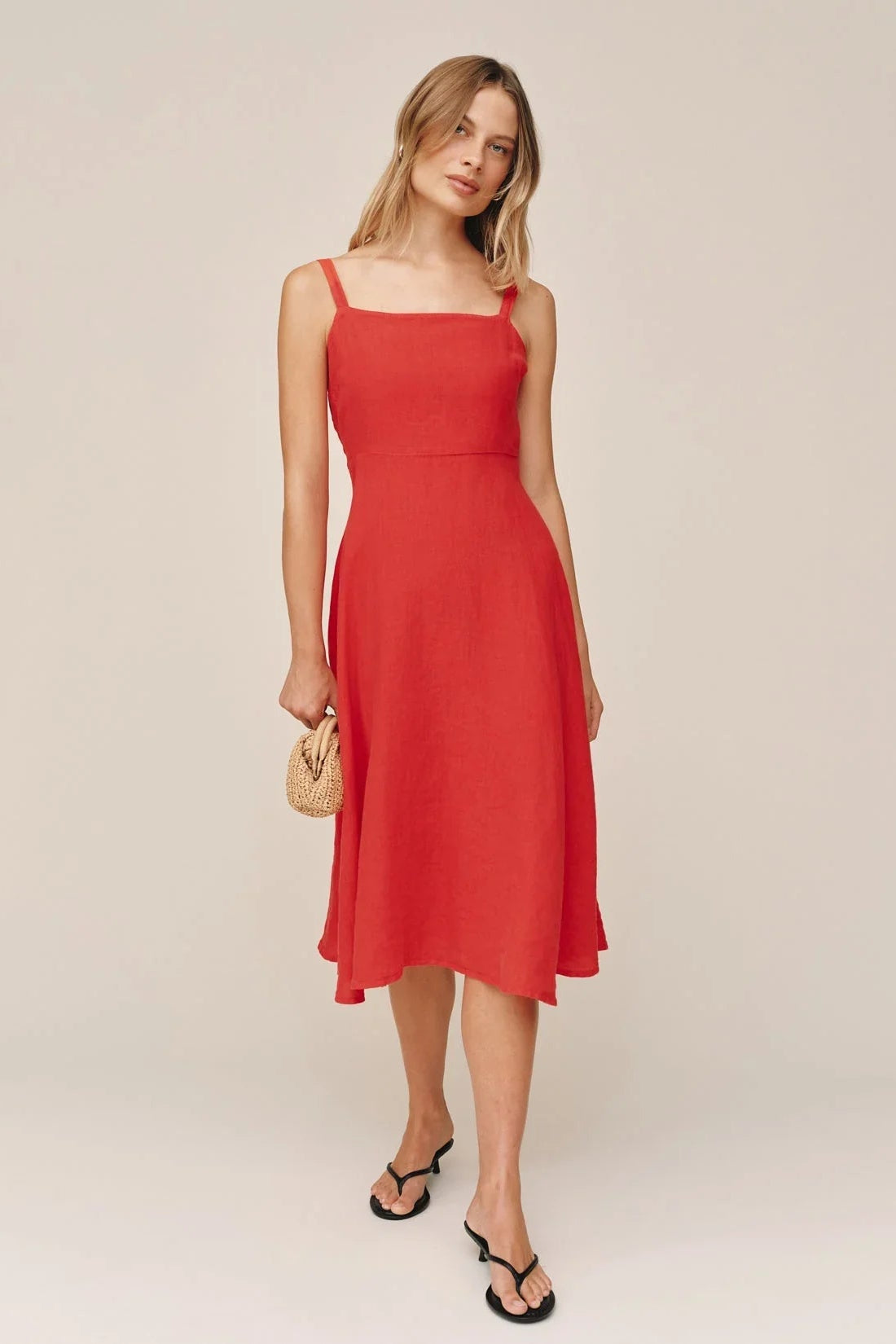 Bella Dahl Apron Midi Dress-Scarlet Sand