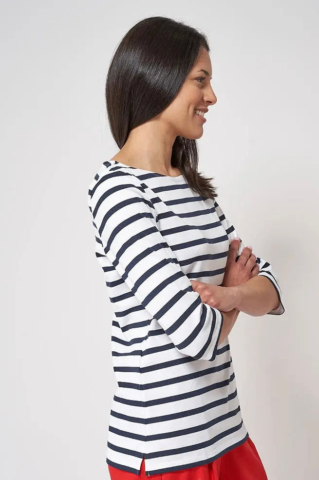 The Marseille French 3/4 Striped Tee
