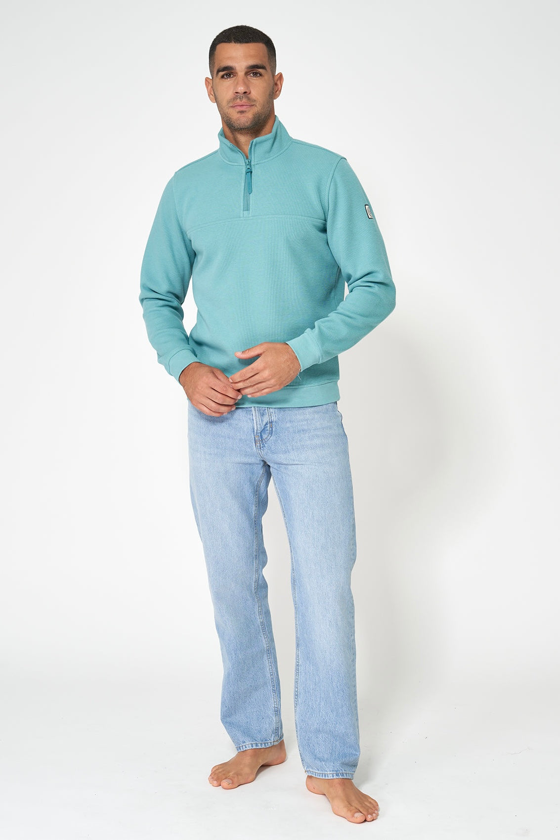 Batella M's Interlock 1/4 Zip Sweater