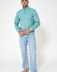 Batella M's Interlock 1/4 Zip Sweater