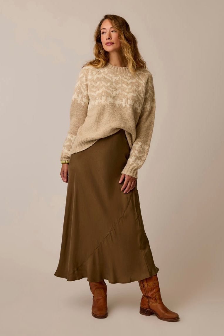 Tess Kindsilk Skirt: Teak