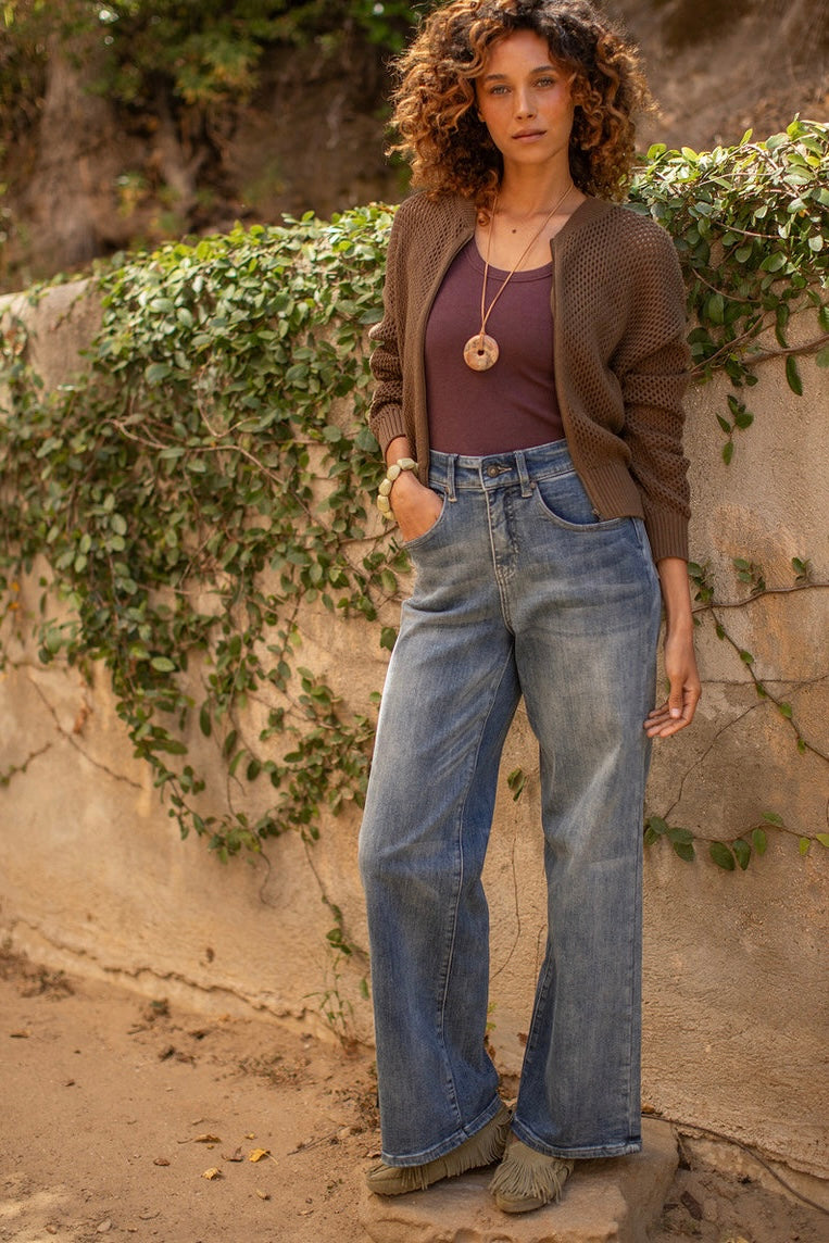 Audrey Wide Leg Denim Pants