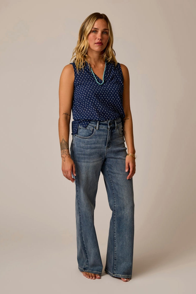 Audrey Wide Leg Denim Pants