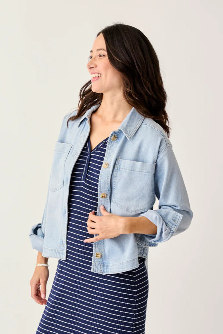 Flora Denim Shacket