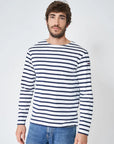 Breton M's Long Sleeve Striped Crew Neck T-Shirt