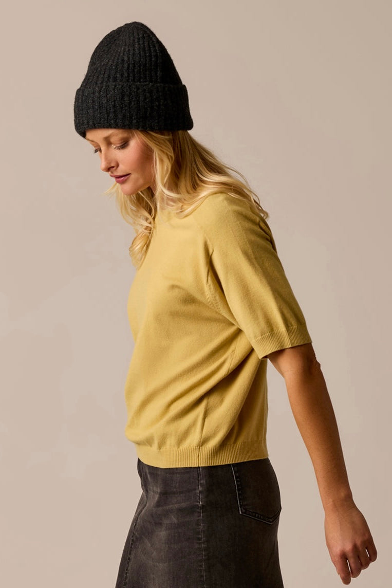 Josie Sweater Tee: Wheat