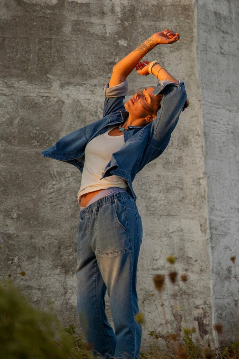 Zoe Lightweight Denim Pant-Magnolia