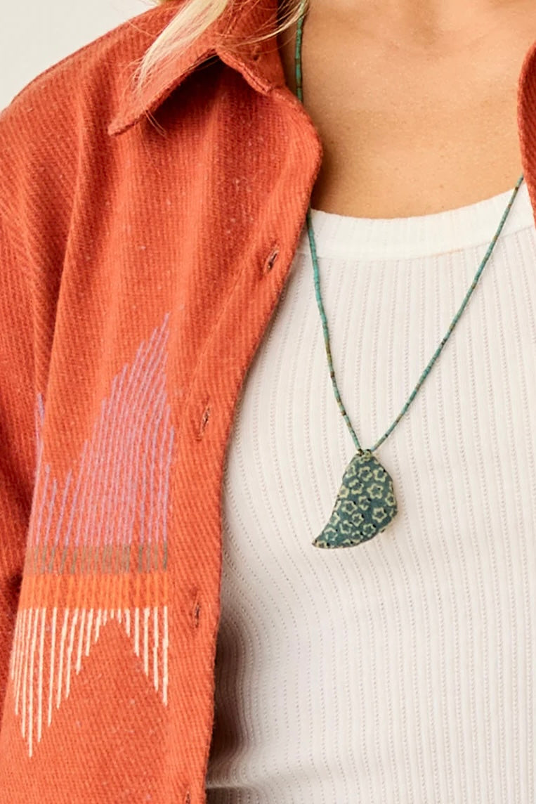 Fairbanks Supersoft Long Sleeve Shirt: Copper Zig Zag
