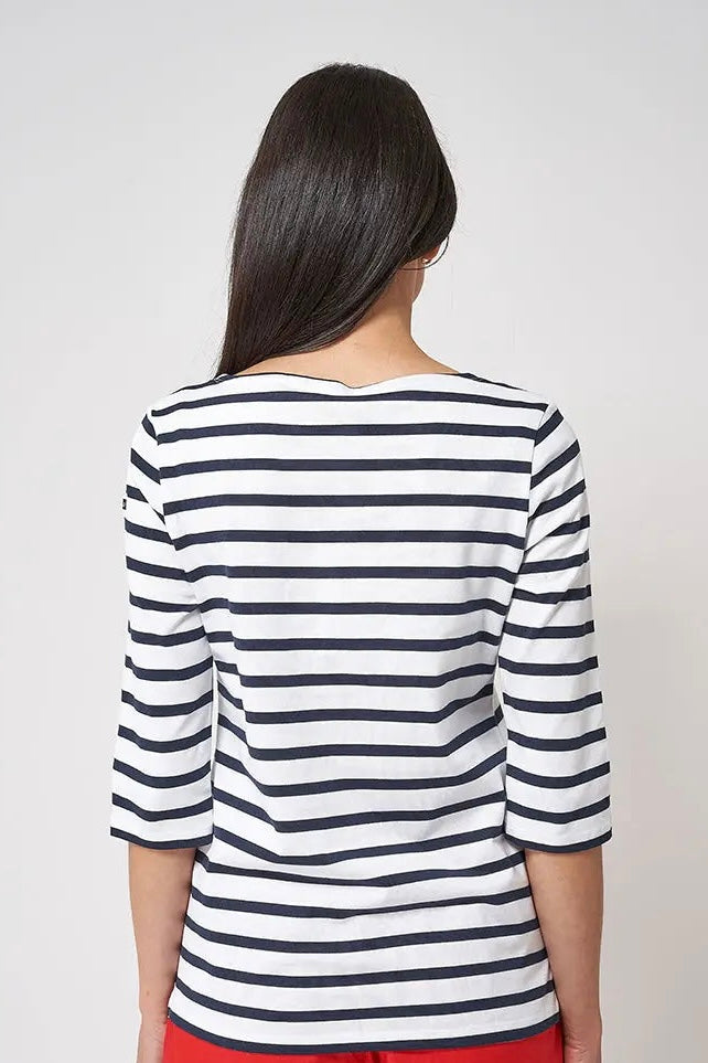 The Marseille French 3/4 Striped Tee