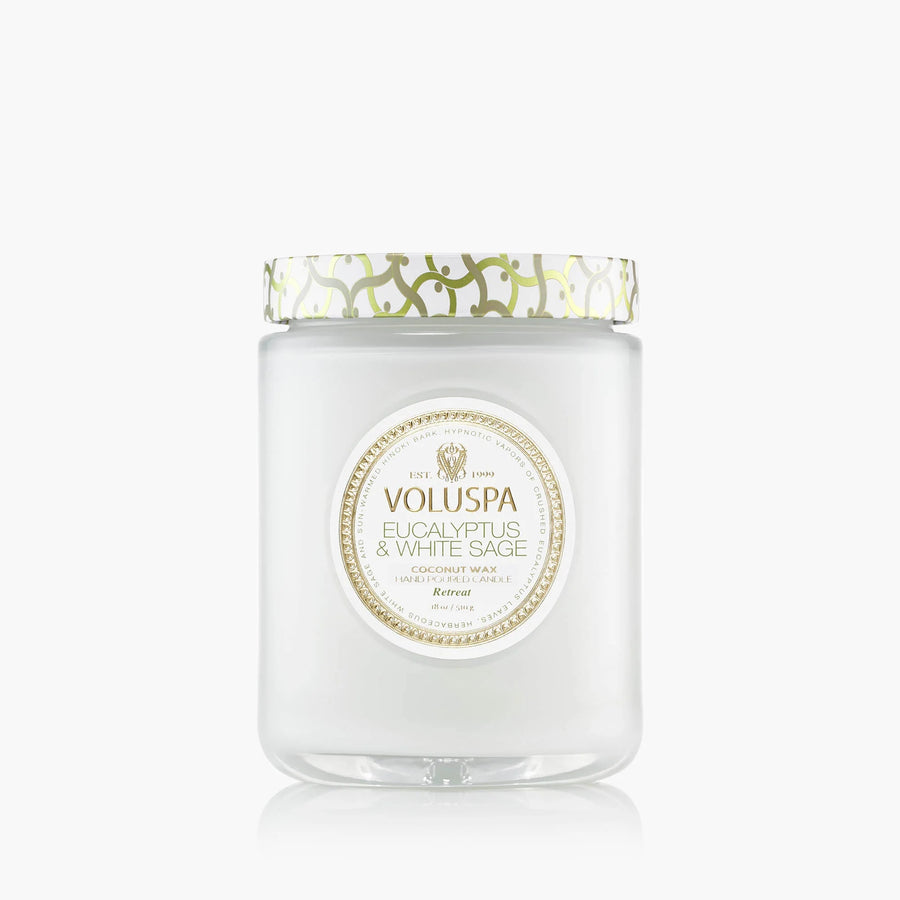 Voluspa Eucalyptus & White Sage 18oz Large Jar Candle