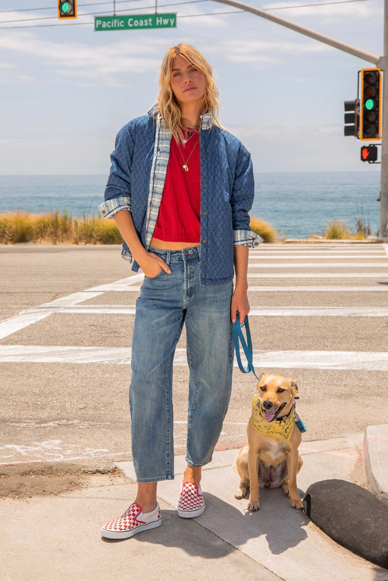 Dana Barrel Pant: Blue Ridge