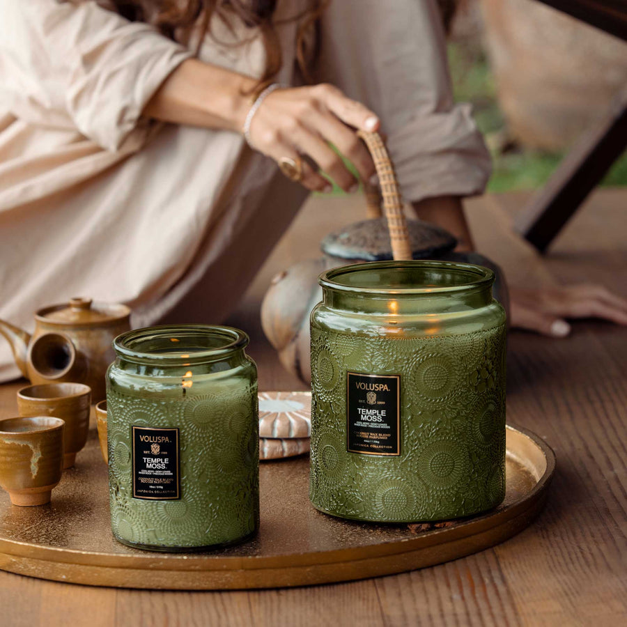 Voluspa Temple Moss 18oz Large Jar Candle