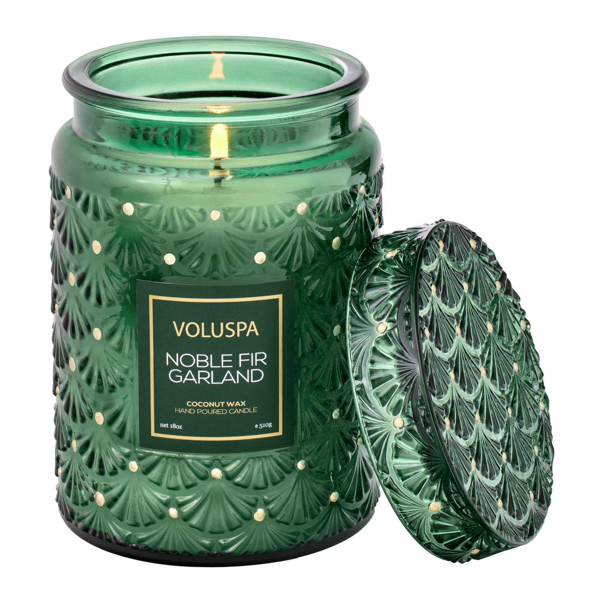 Voluspa Noble Fir Garland 18oz Large Jar Candle