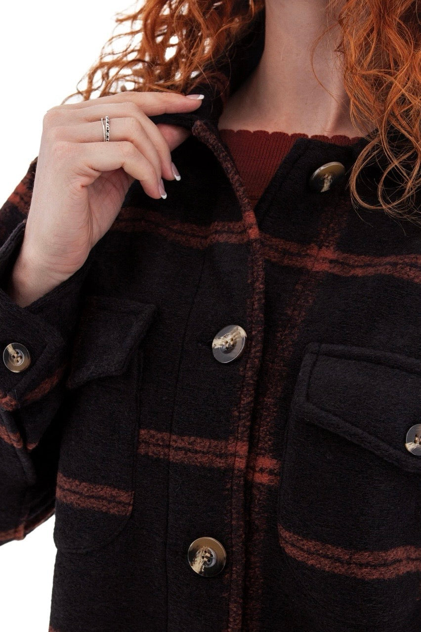 North Wind Plaid Car Coat