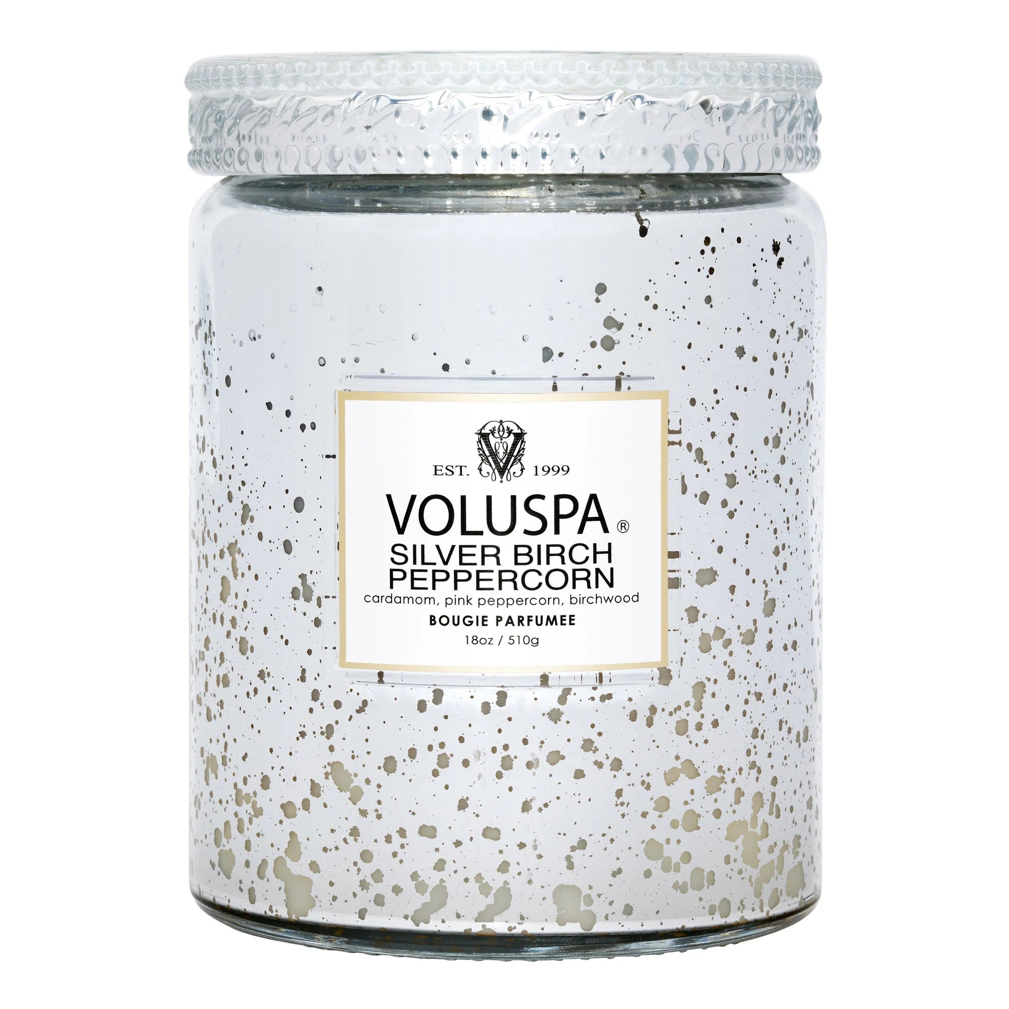 Voluspa Silver Birch Peppercorn 18oz Large Jar Candle