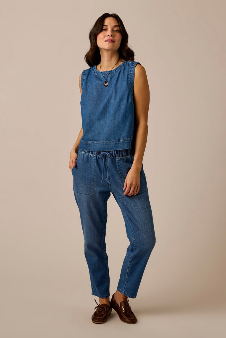 Zoe Lightweight Denim Pant-Magnolia