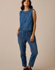Zoe Lightweight Denim Pant-Magnolia
